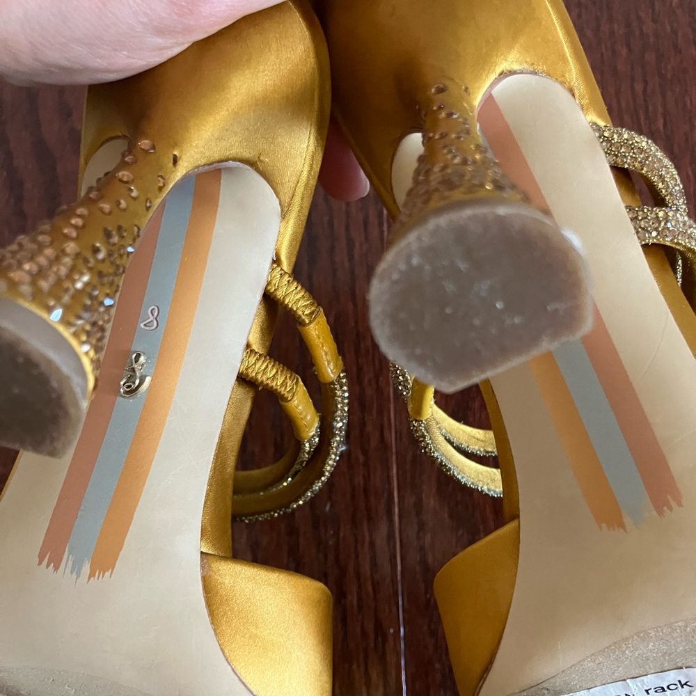 Sam Edelman Agustin Mule Heels yellow gold satin - Picture 5 of 6